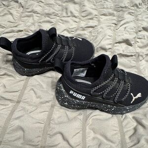 Puma Black Sneakers with White Accents